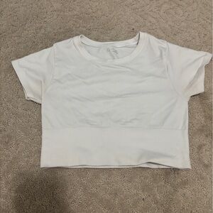 Offline Plain White Cropped T